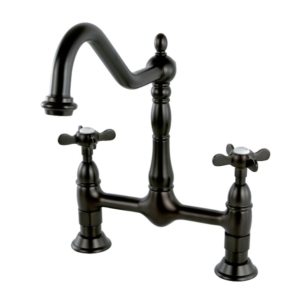 Kingston Brass KS1175BEX Essex Bridge Kitchen Faucet, Oil Rubbed Bronze KS1175BEX - main